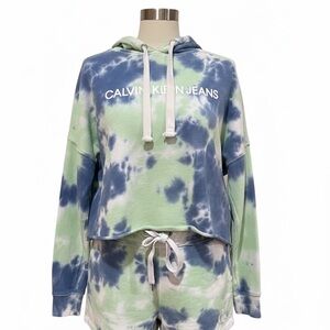 Calvin Klein Jeans Blue and Green Tie-Dye Set